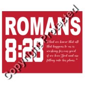 Romans 8 and 28  red 2019 